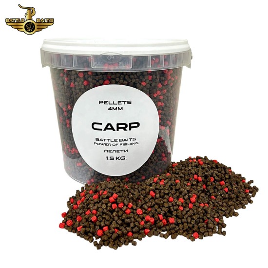 Рибни пелети BATTLE BAITS Carp 4mm 1.5kg