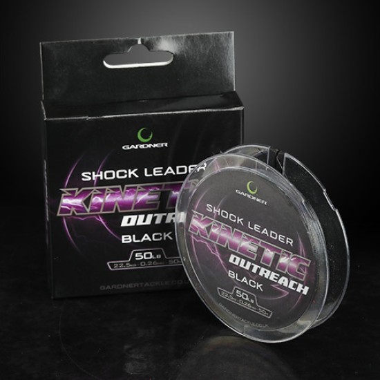 Шок лидер Gardner Kinetic OutReach Shock Leader 50lb 0.26mm 50m (Black)