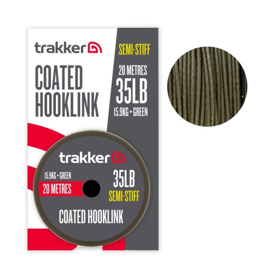 Повод с покритие Trakker Stiff Coated Hooklink Green, 20m