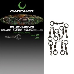 БЪРЗА ВРЪЗКА С ХАЛКА GARDNER COVERT KWIK LOK FLEXI-RING SWIVELS SIZE 12