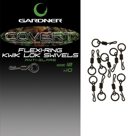 БЪРЗА ВРЪЗКА С ХАЛКА GARDNER COVERT KWIK LOK FLEXI-RING SWIVELS SIZE 12