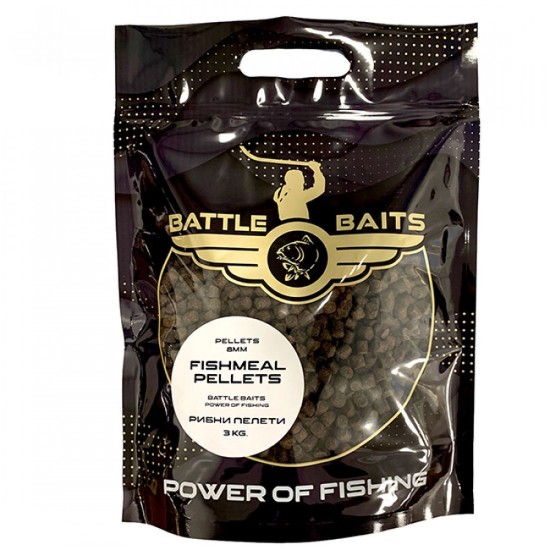 Рибни пелети BATTLE BAITS Fishmeal Pellets 8mm 3kg