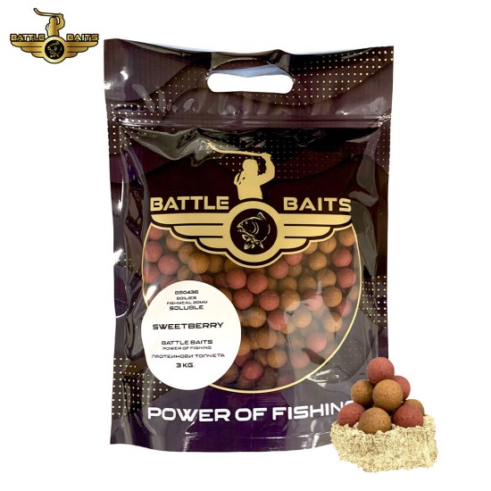 Протеинови топчета BATTLE BAITS Fishmeal Sweetberry 3kg