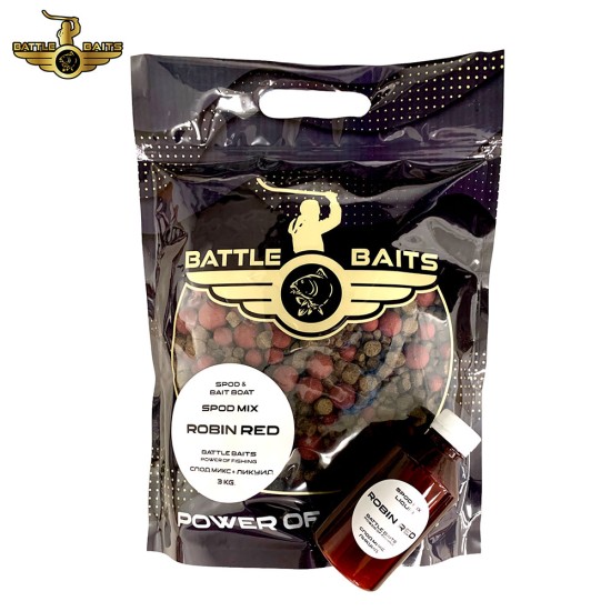 Готов спод микс BATTLE BAITS SPOD MIX Robin Red 3kg