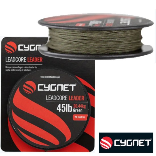 Ледкор Cygnet Leadcore Leader 45lb 20м Green